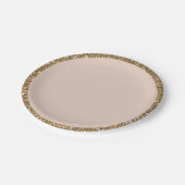 Assiettes En Carton Parties scintillant moderne Rose or Blush Glam Swe (Angle)