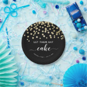 Assiettes En Carton Parties scintillant Noir & Or Les Laisser Manger M (Fête)