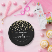 Assiettes En Carton Parties scintillant Noir & Or Les Laisser Manger M (Fête)