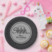 Assiettes En Carton Parties scintillant noire SURPRISE Fête d'annivers (Fête)