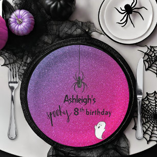Assiettes En Carton Parties scintillant Ombre Spider Ghost Glam Hallow