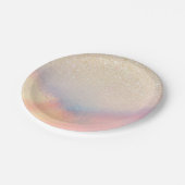 Assiettes En Carton Parties scintillant Or Chic Iridescente Holographi (Angle)