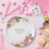 Assiettes En Carton Parties scintillant or rose Glam personnalisé (Fête)