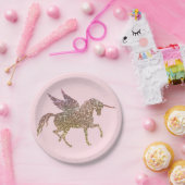 Assiettes En Carton Parties scintillant Or tendance Sparkle Unicorn fê (Fête)