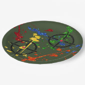 Assiettes En Carton Parties scintillant Paintball Parties Cibles Plaqu (Angle)