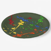 Assiettes En Carton Parties scintillant Paintball Party Paint Splatter (Angle)