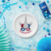 Assiettes En Carton Parties scintillant Patriotique Rouge Bleu Bleu Un (Fête)