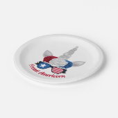 Assiettes En Carton Parties scintillant Patriotique Rouge Bleu Bleu Un (Angle)