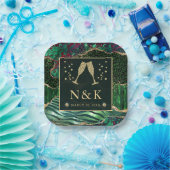 Assiettes En Carton Parties scintillant Poster de animal de la jungle (Fête)