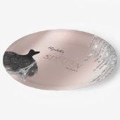 Assiettes En Carton Parties scintillant, Robe, Tour Eiffel Sweet 16 (Angle)