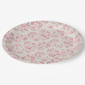 Assiettes En Carton Parties scintillant rose crème romantique Mariage (Angle)