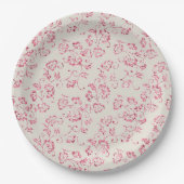 Assiettes En Carton Parties scintillant rose crème romantique Mariage (Devant)