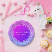 Assiettes En Carton Parties scintillant Rose Et Bleu - Enregistrer La (Fête)