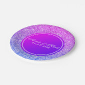 Assiettes En Carton Parties scintillant Rose Et Bleu - Enregistrer La (Angle)