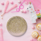 Assiettes En Carton Parties scintillant rose et or moderne tendance Gl (Fête)