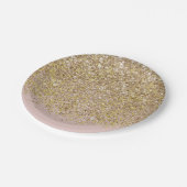 Assiettes En Carton Parties scintillant rose et or moderne tendance Gl (Angle)