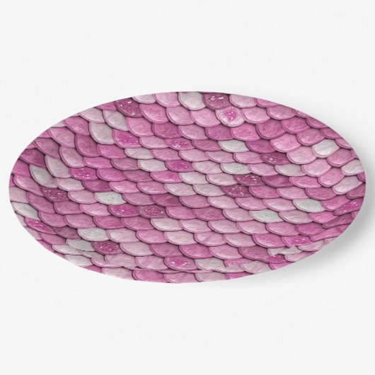 Assiettes En Carton Parties scintillant rose Iridescente Éclairage de  (Angle)