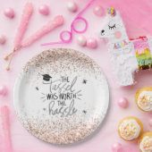 Assiettes En Carton Parties scintillant rose Tassel vaut la peine d'êt (Fête)
