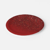 Assiettes En Carton Parties scintillant Rouge Glam Sparkle Élégant Par (Angle)