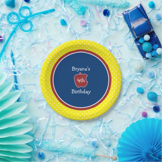 Assiettes En Carton Parties scintillant rouge Pomme Princesse Plaques (Fête)