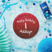 Assiettes En Carton Parties scintillant rouge Ruby Ombre métallique Pa (Fête)