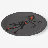 Assiettes En Carton Parties scintillant Skeleton Zombie Halloween (Angle)