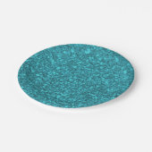 Assiettes En Carton Parties scintillant turquoise Turquoise Étincelle  (Angle)