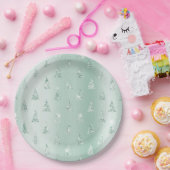 Assiettes En Carton Parties scintillant verte à la menthe Étincelle ar (Fête)