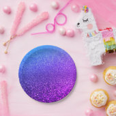 Assiettes En Carton Parties scintillant vintage monogramme personnalis (Fête)