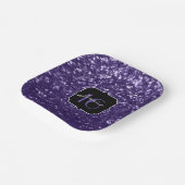 Assiettes En Carton Parties scintillant violet foncé ultra violet bril (Angulaire)