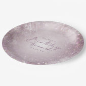 Assiettes En Carton Parties scintillant violet Lilac élégant brunch d' (Angle)