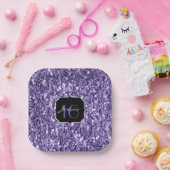 Assiettes En Carton Parties scintillant violet ultra violet étincelles (Fête)