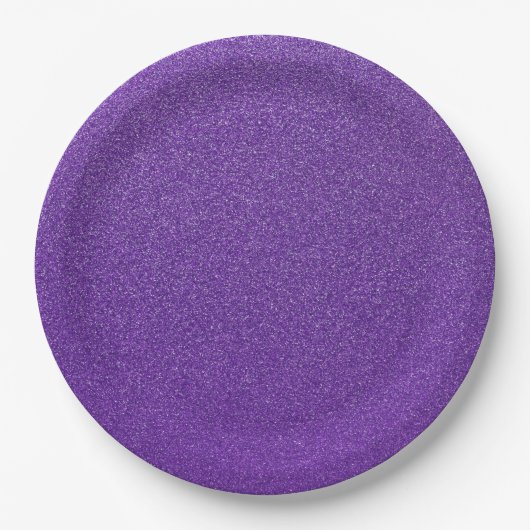 Assiettes En Carton Parties scintillant violette, Étincelle, Arrière - (Devant)