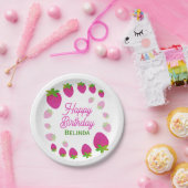 Assiettes En Carton Parties scintillant Y2K Fraise Berry Anniversaire (Fête)