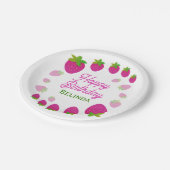 Assiettes En Carton Parties scintillant Y2K Fraise Berry Anniversaire (Angle)