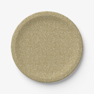 Assiettes En Carton Parties scintillantes d'or
