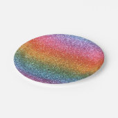 Assiettes En Carton Parties scintillantes intelligentes d'arc-en-ciel (Angle)