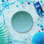 Assiettes En Carton Parties scintillantes Ombre d'Aqua (Fête)