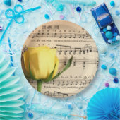 Assiettes En Carton Partition Rose jaune (Fête)