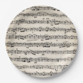 Assiettes En Carton Partition sur vieux papier (Devant)