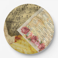 Partition vintage, notes musicales de piano