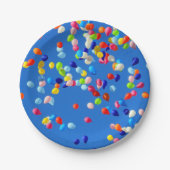 Assiettes En Carton Party Balloons Floating in Blue Sky (Devant)