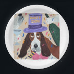 Assiettes En Carton Party Dog Basset Hound<br><div class="desc">The whimsy of this doggie is meant to bring joy to someone's day!</div>