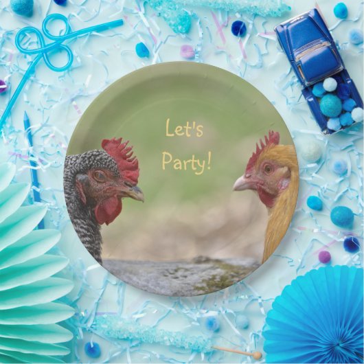 Assiettes En Carton Party le poulet (Fête)