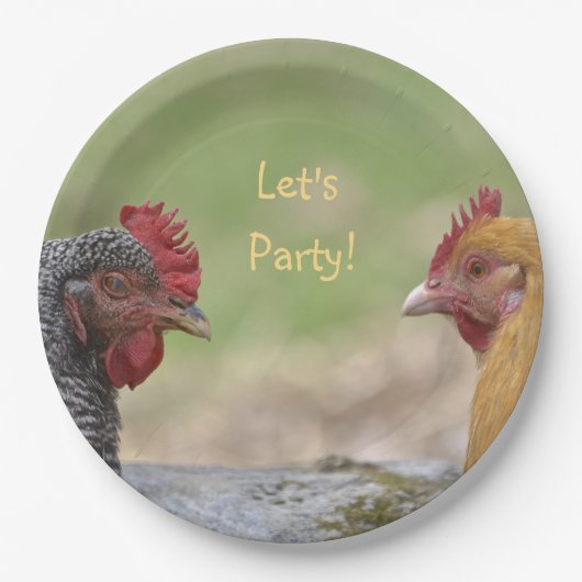 Assiettes En Carton Party le poulet (Devant)