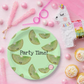 Assiettes En Carton Party Time! Plaques en papier Kawaii Kiwi (Fête)