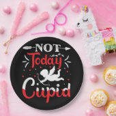Assiettes En Carton Pas aujourd'hui Cupidé Drôle Saint Valentin (Fête)