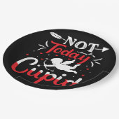 Assiettes En Carton Pas aujourd'hui Cupidé Drôle Saint Valentin (Angle)