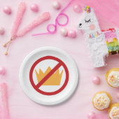 Assiettes En Carton PAS DE ROIS ! Anti-Trump (Fête)