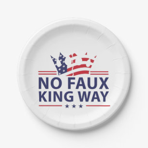 Assiettes En Carton Pas de rois en Amérique anti Trump anti fascisme